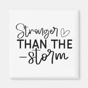 "Stronger Than the Storm" Boho Inspirational Magnet