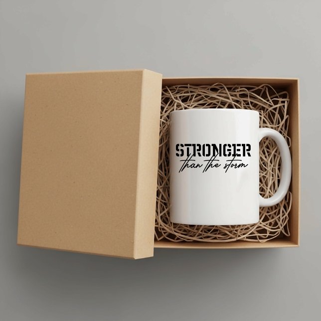 Stronger than the storm, faith inspired  coffee mug (Creator Uploaded)