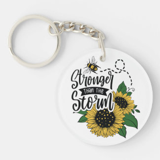 Stronger than the storm. keychain