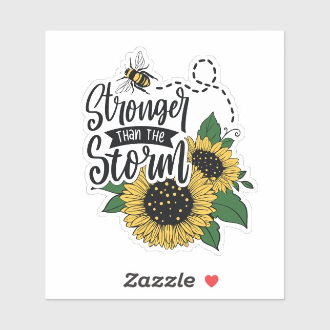 Stronger than the storm. sticker (Sheet)
