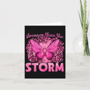 Stronger Than The Storm With Butterfly Breast Canc Card