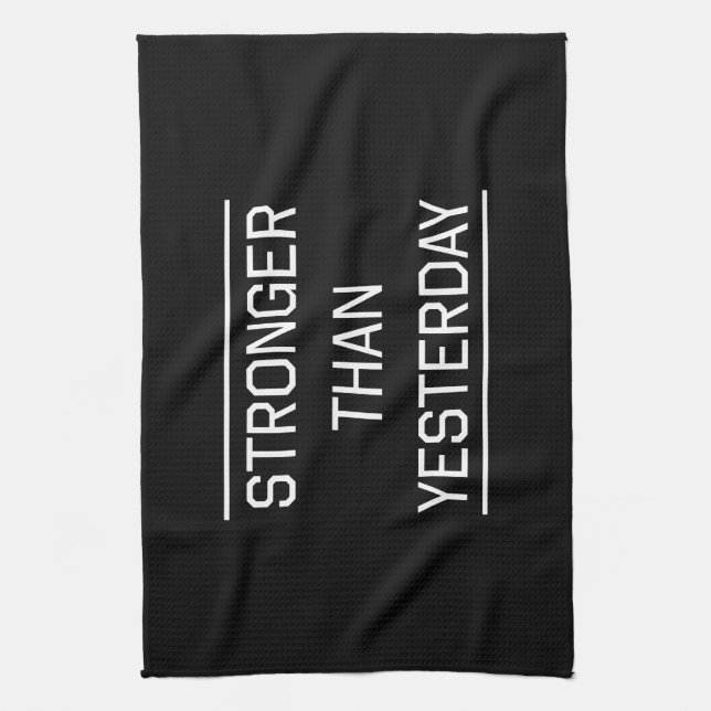 Stronger Than Yesterday Towel (Vertical)