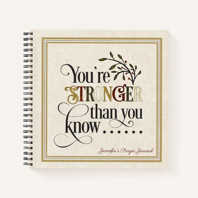 Stronger Than You Know Motivational Journal (Front)