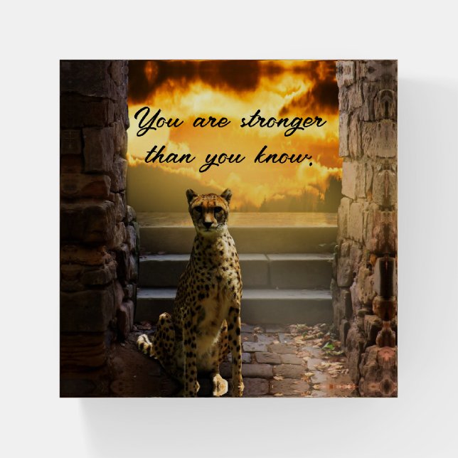 STRONGER THAN YOU KNOW PAPERWEIGHT (Front)