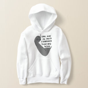 Stronger Than You Think – Empowerment Typography Hoodie