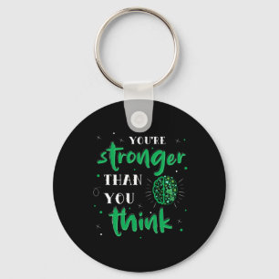 Stronger Than You Think Mental Health Autism Aware Keychain