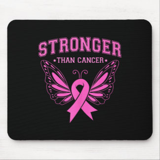 Stronger Then Cancer Butterfly Women Breast Cancer Mouse Pad