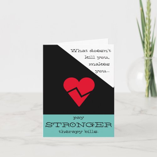 stronger therapy bills funny encouragement card