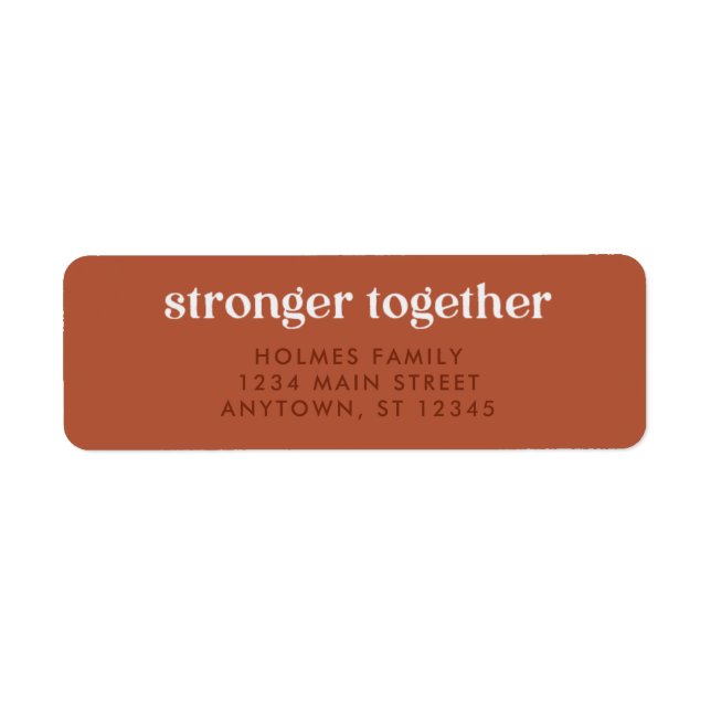 Stronger Together Holiday Label (Front)