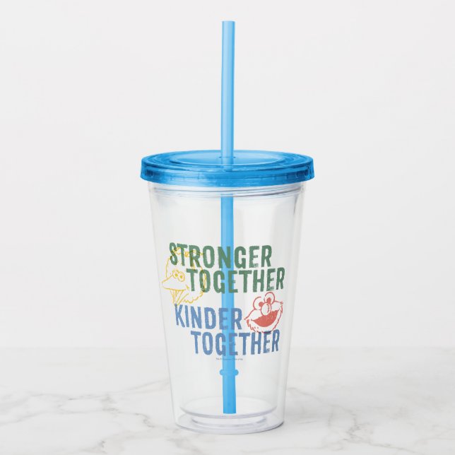 Stronger Together Kinder Together Acrylic Tumbler (Front)