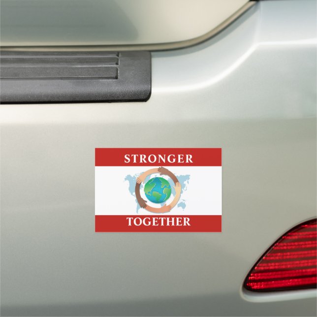Stronger Together Multi-Cultural Diversity Car Magnet (In Situ)