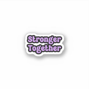 Stronger Together Purple Epilepsy Awareness  Sticker