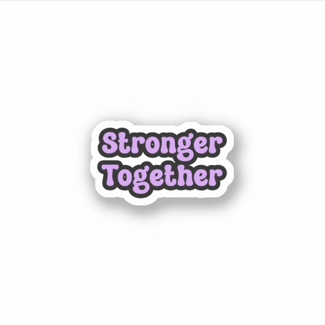 Stronger Together Purple Epilepsy Awareness  Sticker (Front)