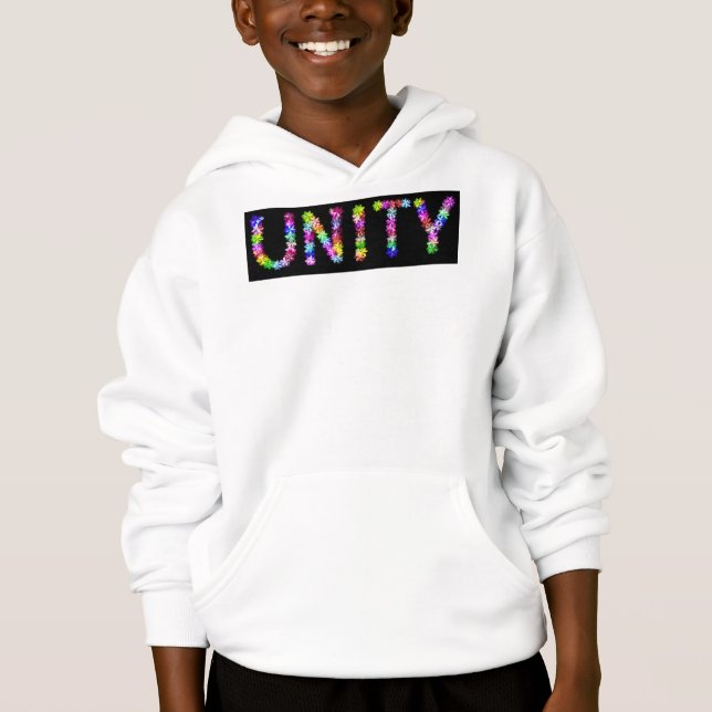 Stronger Together | Unity Floral Typography Inspir Hoodie (Front)