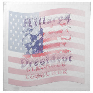 Stronger together USA Hillary 4 President American Cloth Napkin