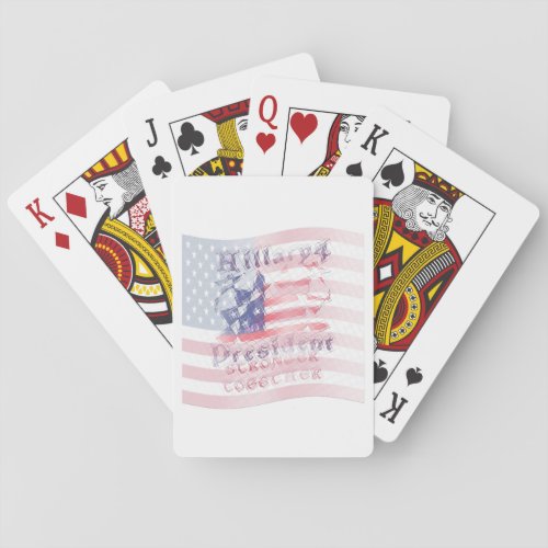 Stronger together USA Hillary 4 President American Playing Cards