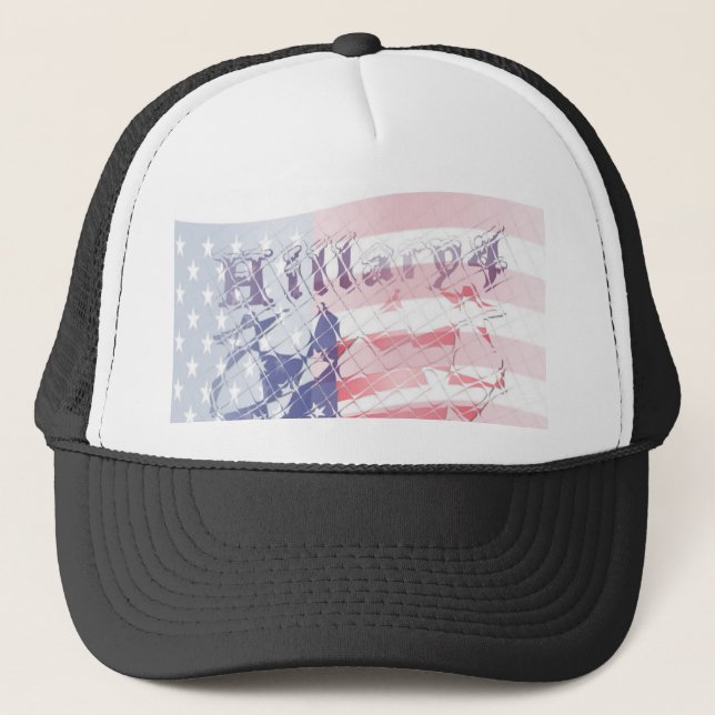 Stronger together USA Hillary 4 President American Trucker Hat (Front)