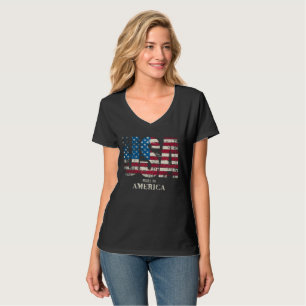 Stronger Together Word Cloud V-Neck Tee - Inspirat