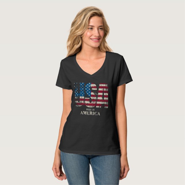 Stronger Together Word Cloud V-Neck Tee - Inspirat (Front Full)