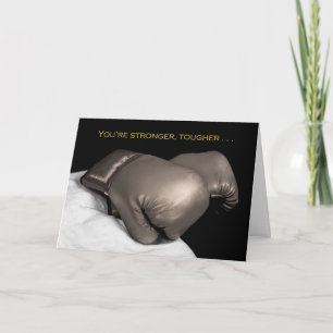 Stronger, Tougher, Tenacious Cancer Encouragement Card