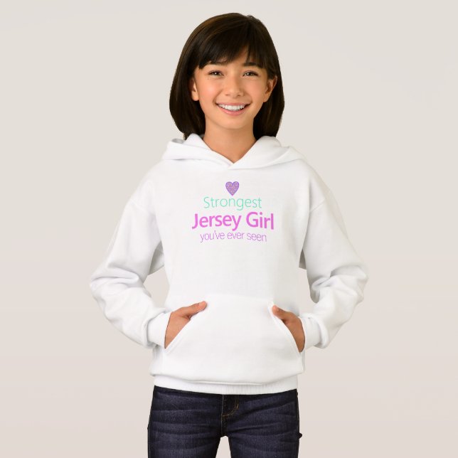 Strongest Jersey Girl Hoodie (Front Full)
