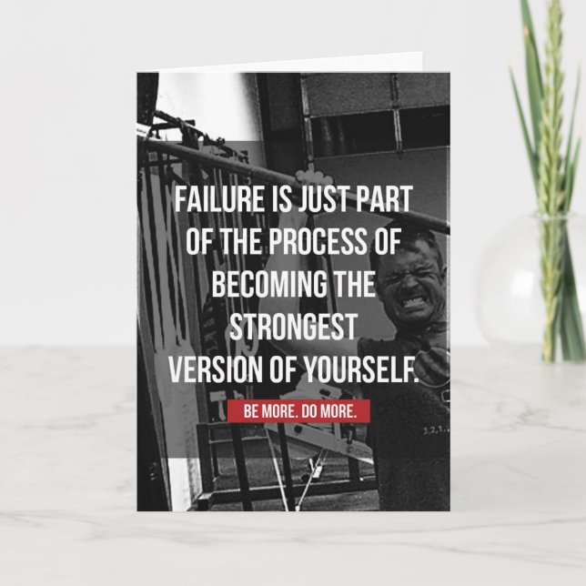 Strongest Version Of Yourself Workout Motivational Card (Front)