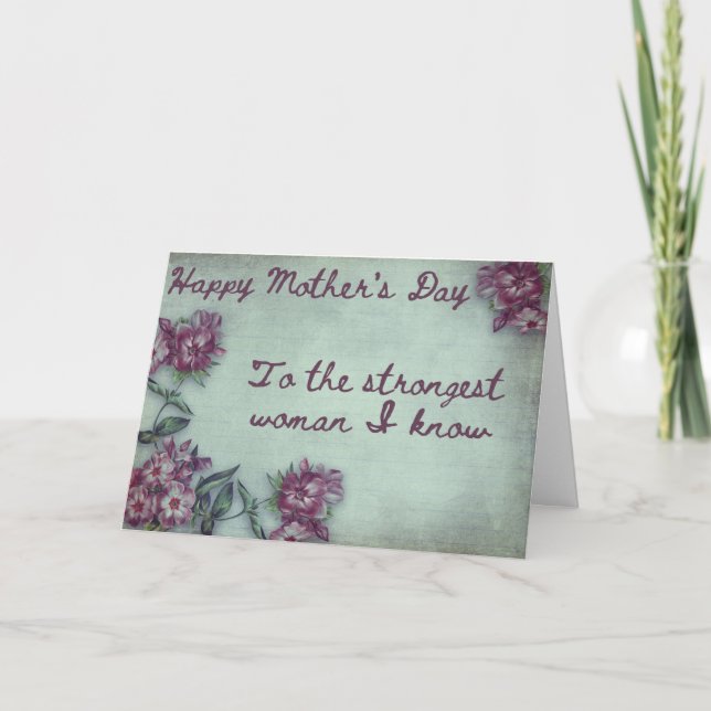 Strongest Woman I Know Mother's Day Card (Front)
