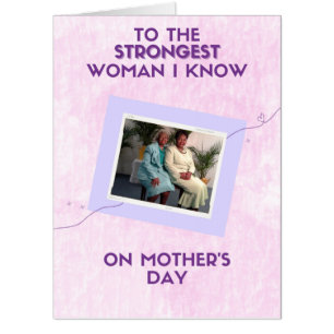Strongest Woman I Know Mother's Day Giant Photo Card