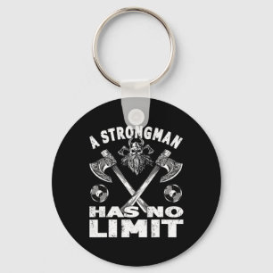 Strongman Has No Limit Weight Training Stuff Power Keychain