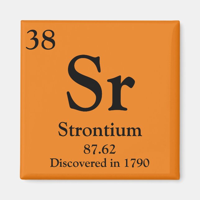 Strontium Periodic Table Magnet (Front)