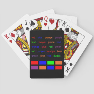 Stroop Test Poker Cards
