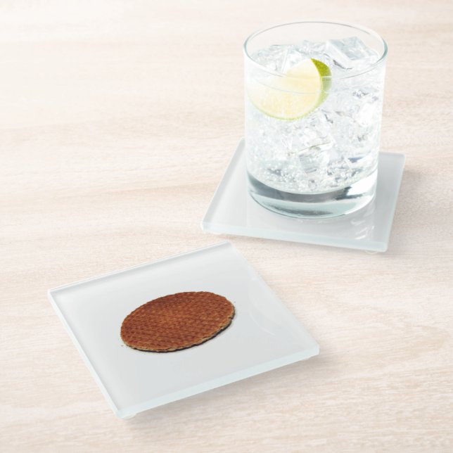 Stroopwafel Glass Coaster (Angled)