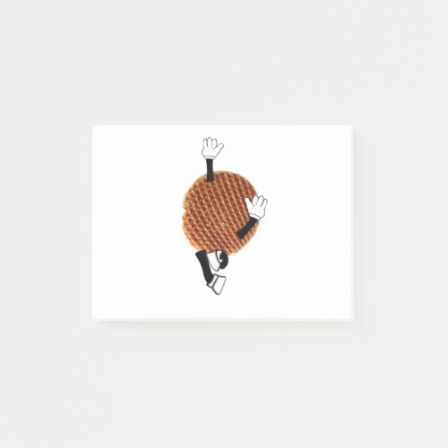 Stroopwafel jumping for joy post_it notes
