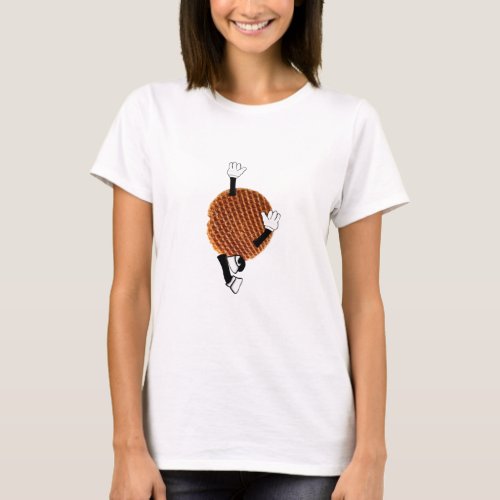 Stroopwafel jumping for joy T_Shirt