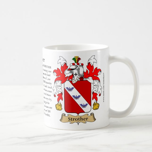 Strother, the Origin, the Meaning and the Crest Coffee Mug (Right)