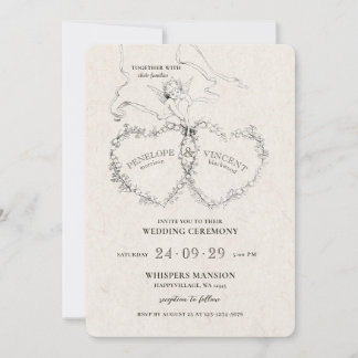 Struck by Cupid's Arrow Wedding Invitation