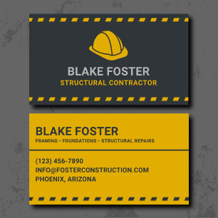 Structural Contractor Professional Business Card