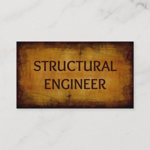 Customizable Structural Engineer Antique Brushed Business Card