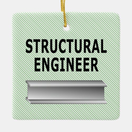 Structural Engineer Beam Ceramic Ornament