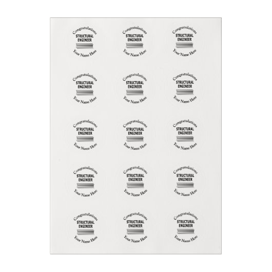 Structural Engineer Beam  Edible Frosting Rounds (Sheet)