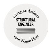 Structural Engineer Beam  Edible Frosting Rounds (Front)