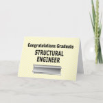 Structural Engineer Beam Graduation card