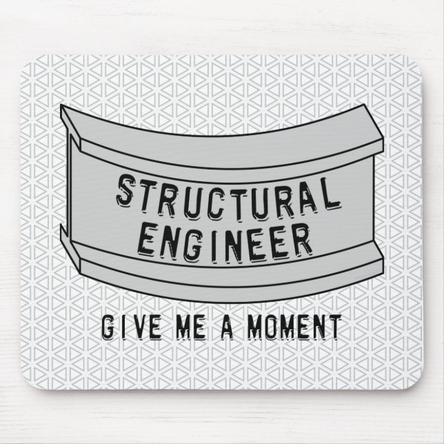 Structural Engineer Beam Moment Mouse Pad (Front)