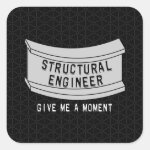 Structural Engineer Beam Moment Square Sticker