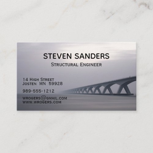 Structural Engineer _ Bridge Over Water Business Card