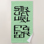 Structural Engineer Character Beach Towel