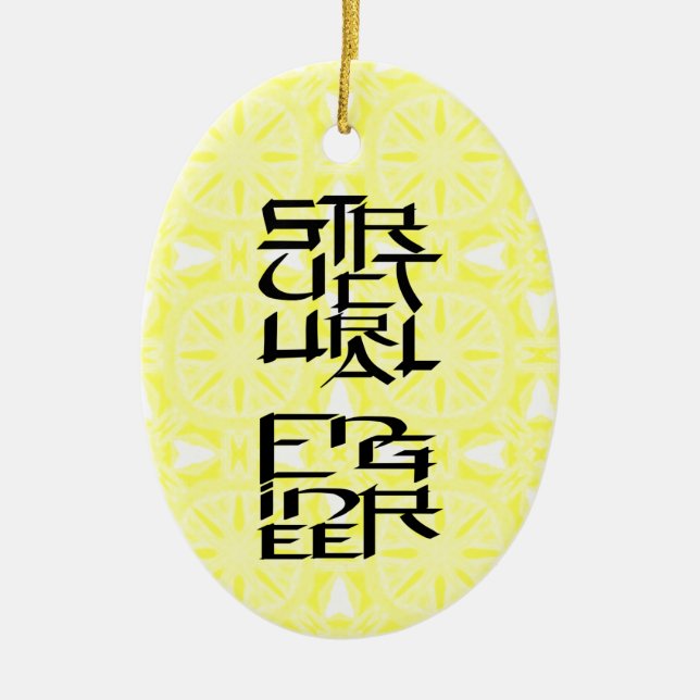 Structural Engineer Character Ceramic Ornament (Front)