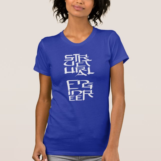 Structural Engineer Character T-Shirt (Front)