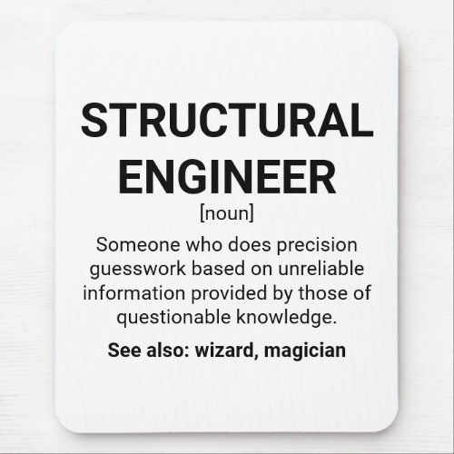 Structural Engineer Definition Noun Mouse Pad