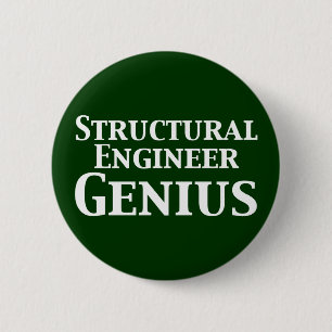 Structural Engineer Genius Gifts Button